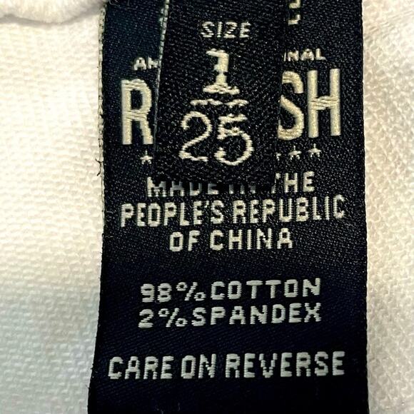 Rewash Brand Vintage Stretch Super High Rise‎ Wide Leg White Jeans Size 25 - Picture 5 of 9